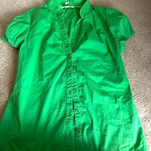 Woman’s Green Button Down